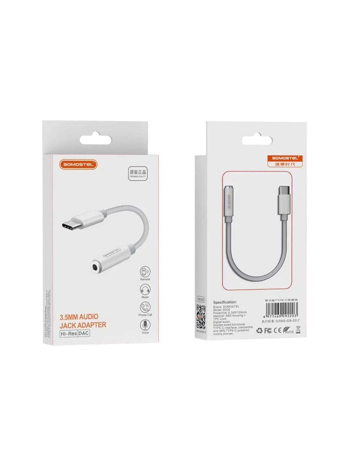 Adaptador usb C a 3.5 mm